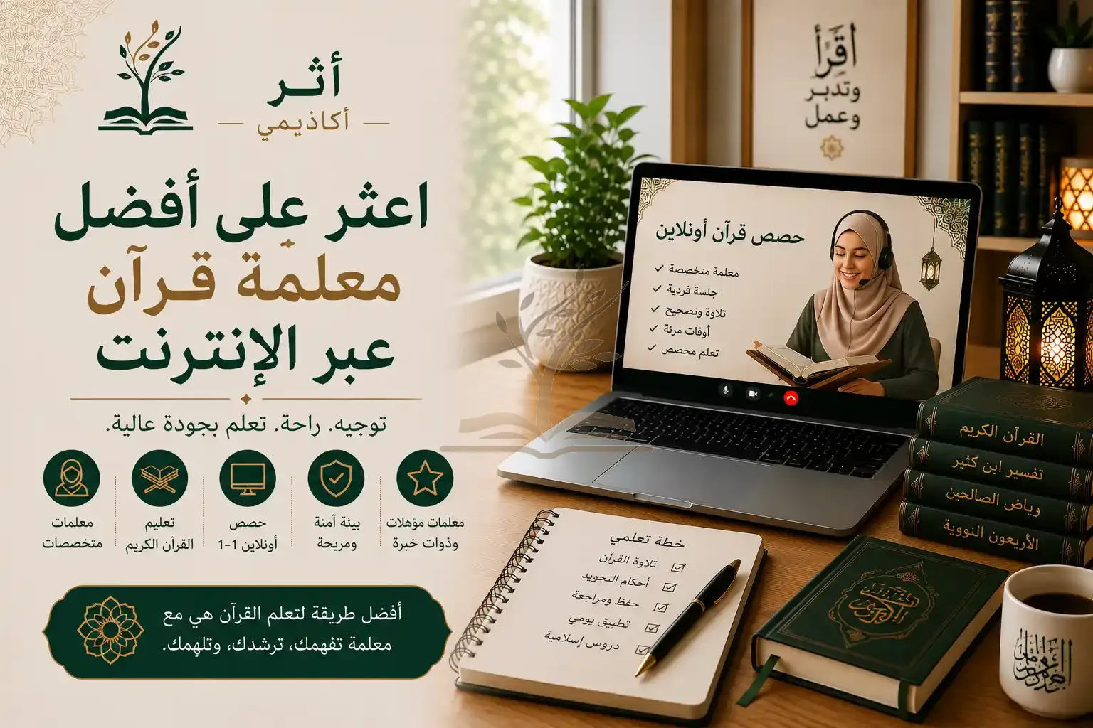 اعثر على أفضل معلمة قرآن عبر الإنترنت